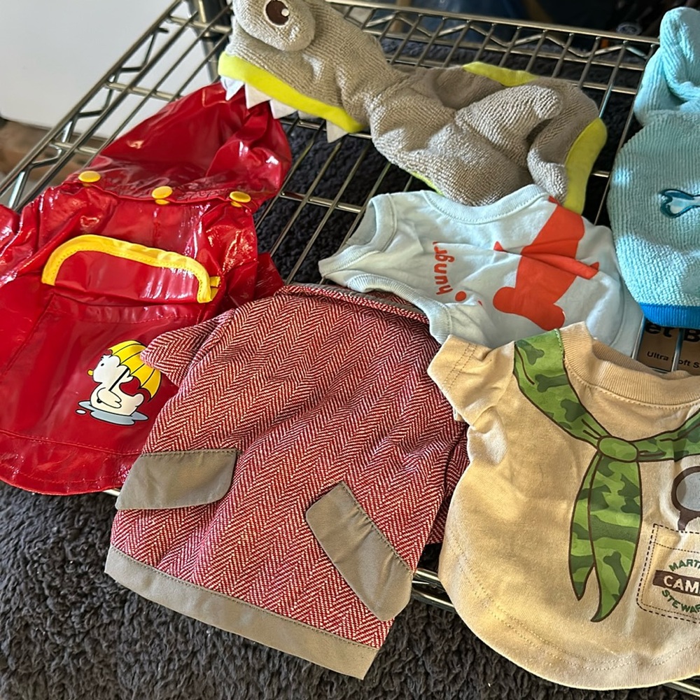 Martha Stewart Red and Tan Dog Clothing Set